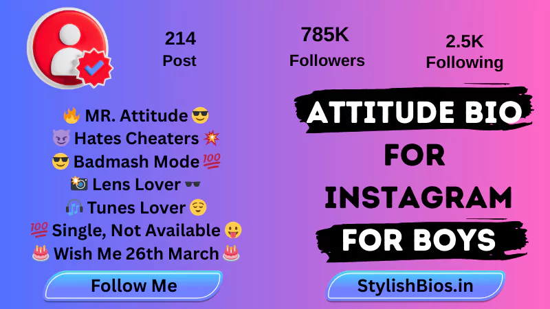 1850+ Best Instagram Bio For Boys (2025): Stylish, Attitude & Simple Bio %count(title) attitude instagram bio for boys