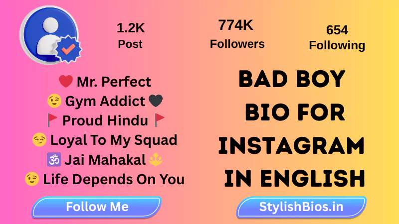 bad boy bio for instagram in english