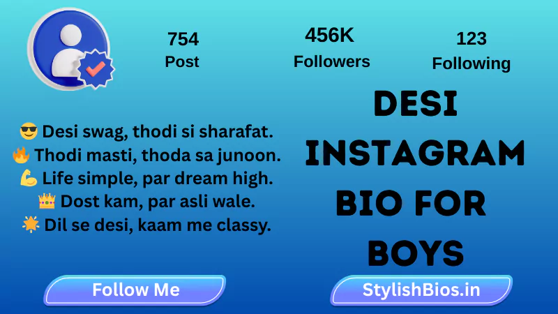 1850+ Best Instagram Bio For Boys (2025): Stylish, Attitude & Simple Bio %count(title) desi instagram bio for boys
