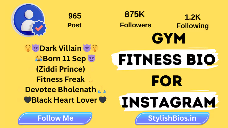 {760+} Stylish Gym Bio for Instagram | Fitness Attitude & Workout Bios (2025) %count(title) fitness bio for instagram