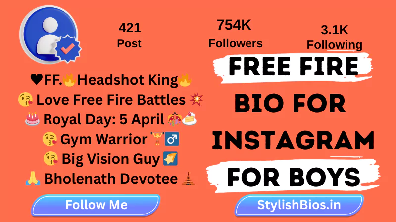 free fire bio for instagram for boys