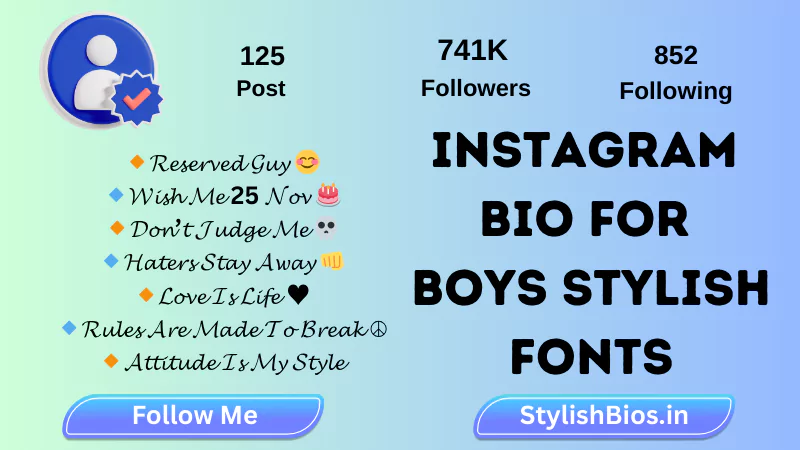 1850+ Best Instagram Bio For Boys (2025): Stylish, Attitude & Simple Bio %count(title) instagram bio for boys stylish fonts