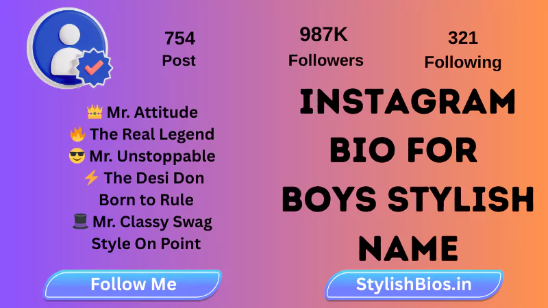1850+ Best Instagram Bio For Boys (2025): Stylish, Attitude & Simple Bio %count(title) instagram bio for boys stylish name
