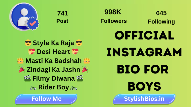 1850+ Best Instagram Bio For Boys (2025): Stylish, Attitude & Simple Bio %count(title) official instagram bio for boys