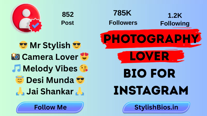455+ Best Photography Bio for Instagram (2025) | Photographer Bio Ideas %count(title) photography lover bio for instagram