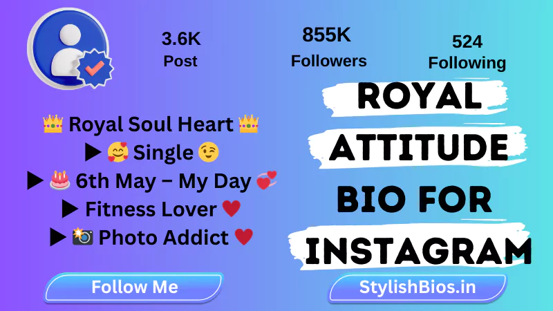 royal attitude bio for instagram