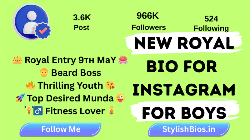 royal bio for instagram for boys
