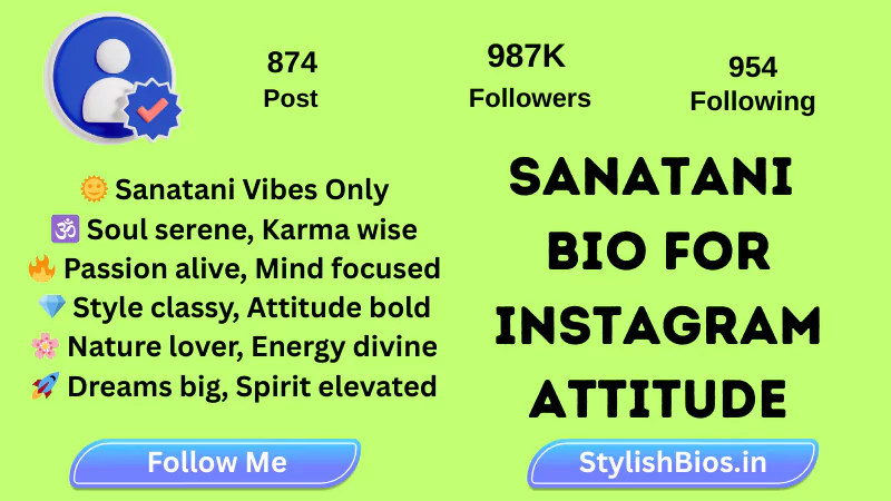 899+ Top Sanatani Bio For Instagram | Hindu Sanatani Bio (2025) %count(title) sanatani bio for instagram attitude