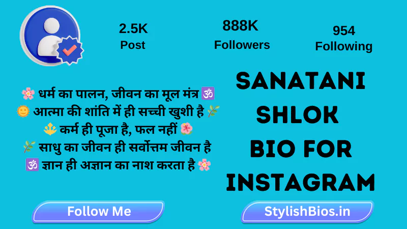 899+ Top Sanatani Bio For Instagram | Hindu Sanatani Bio (2025) %count(title) sanatani shlok bio for instagram