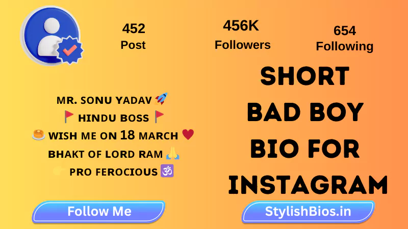short bad boy bio for instagram