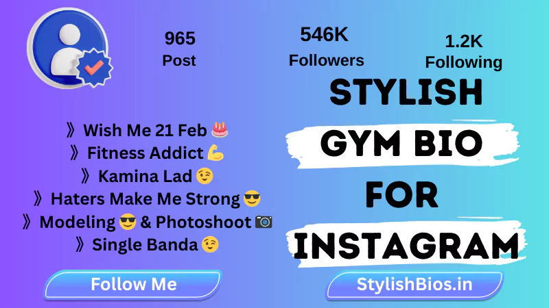 {760+} Stylish Gym Bio for Instagram | Fitness Attitude & Workout Bios (2025) %count(title) stylish gym bio for instagram for boys