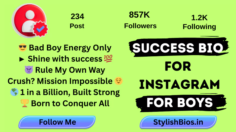 {700+} Best Success Bio For Instagram (2025) | Motivational Bio %count(title) success bio for instagram for boys