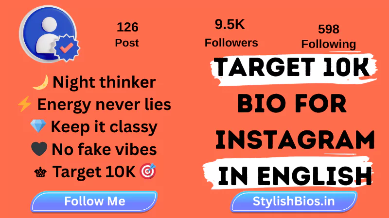 target 10k bio for instagram in english