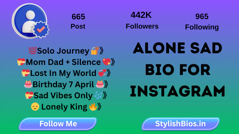 alone sad bio for instagram