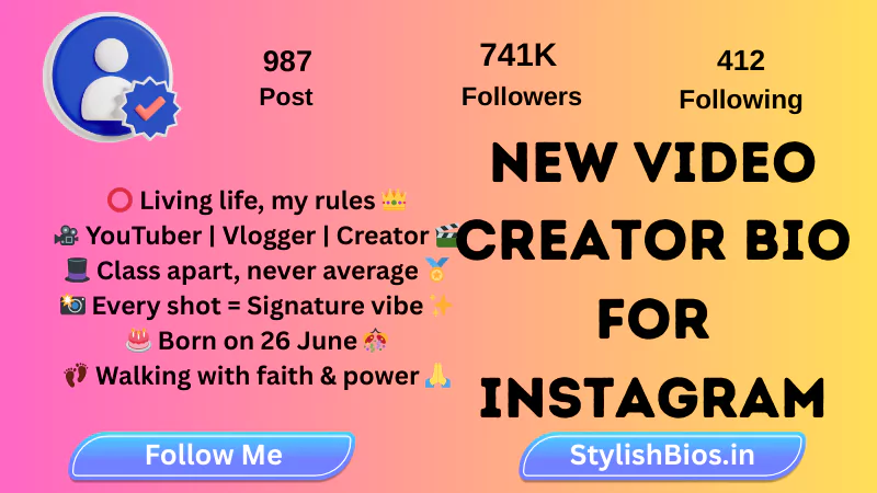 420+ Best Video Creator Bio for Instagram | Content & Creator Bio Ideas (2025) %count(title) best video creator bio for instagram