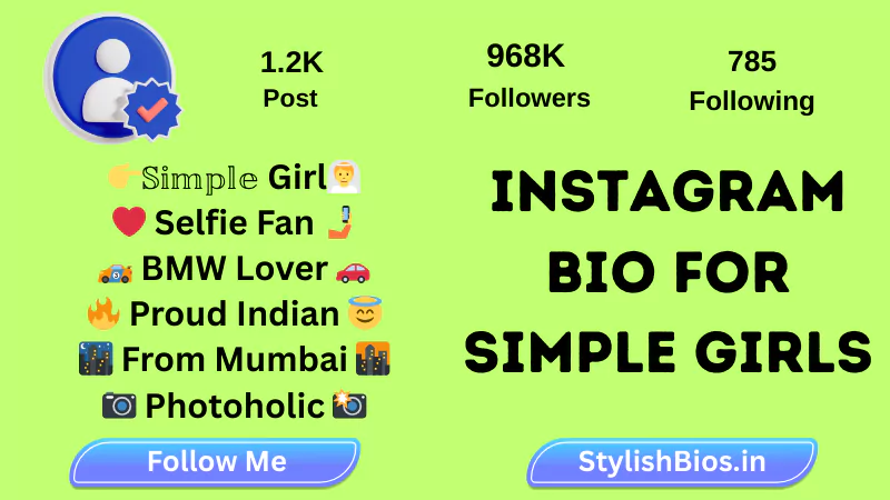 instagram bio for girls simple