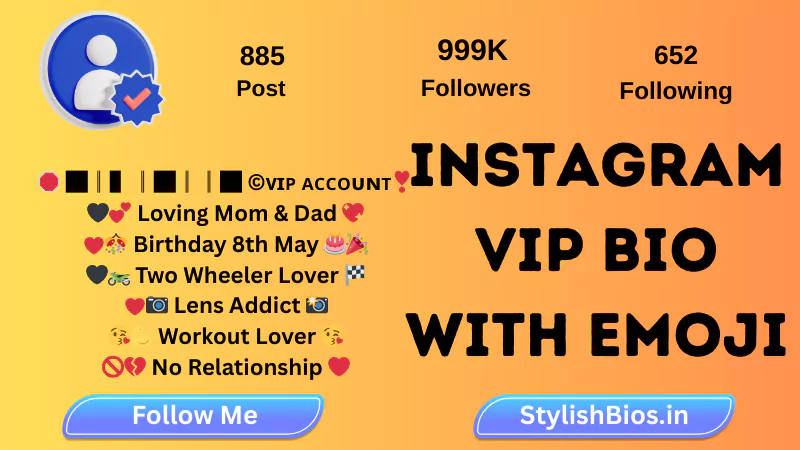 instagram vip bio with emoji