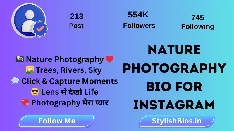 455+ Best Photography Bio for Instagram (2025) | Photographer Bio Ideas %count(title) nature photography bio for instagram