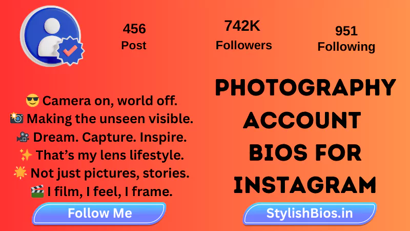 455+ Best Photography Bio for Instagram (2025) | Photographer Bio Ideas %count(title) photography account bio for instagram