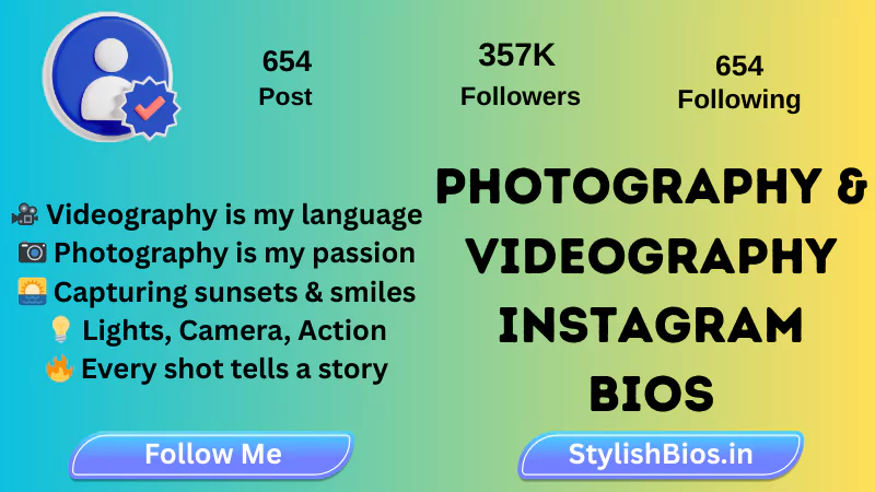 455+ Best Photography Bio for Instagram (2025) | Photographer Bio Ideas %count(title) photography and videography bio for instagram