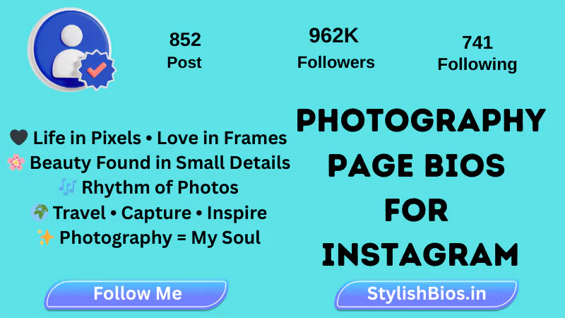 455+ Best Photography Bio for Instagram (2025) | Photographer Bio Ideas %count(title) photography page bio for instagram