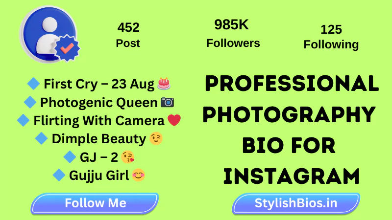 455+ Best Photography Bio for Instagram (2025) | Photographer Bio Ideas %count(title) professional photography bio for instagram