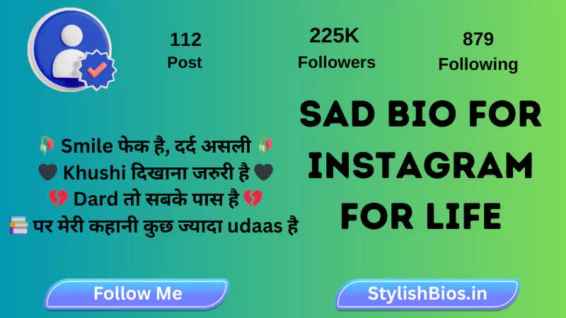 sad bio for instagram for life