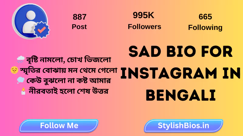 sad bio for instagram in bengali