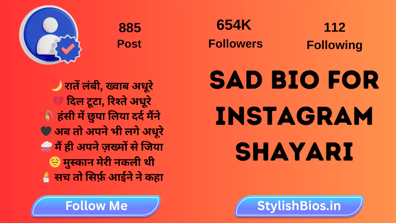 sad bio for instagram shayari