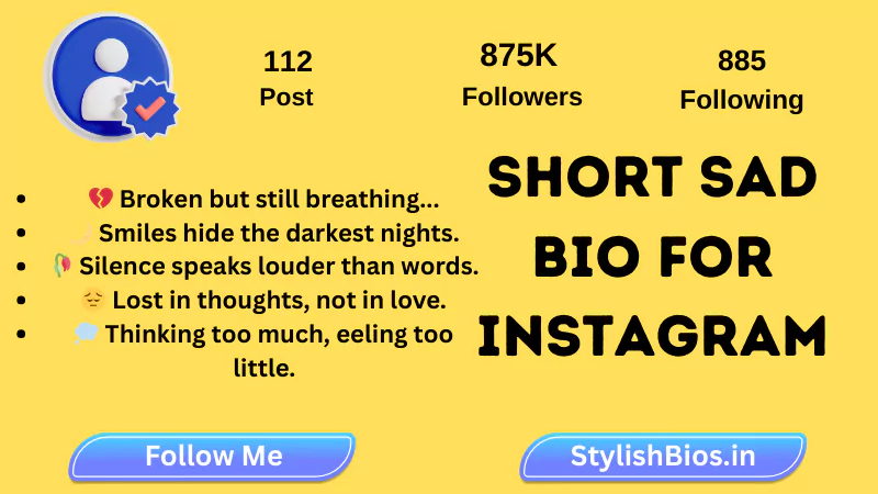 short sad bio for instagram