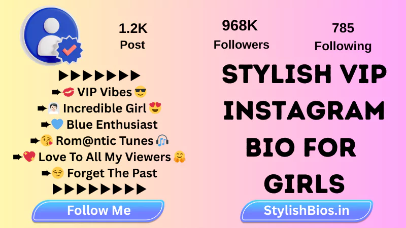 stylish vip instagram bio for girls