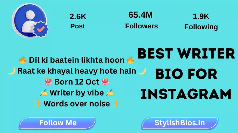 best writer bio for instagram