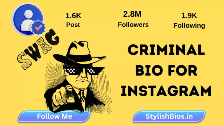 criminal bio for instagram