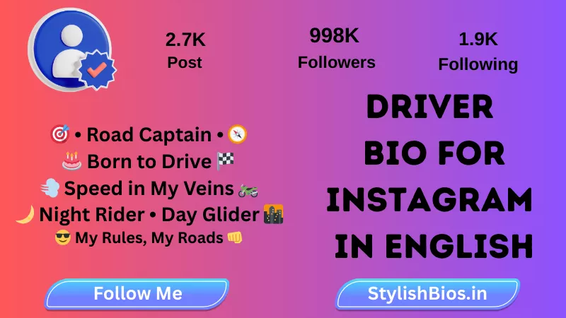 driver bio for instagram in english
