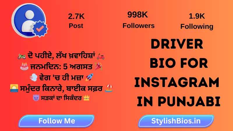 driver bio for instagram in punjabi