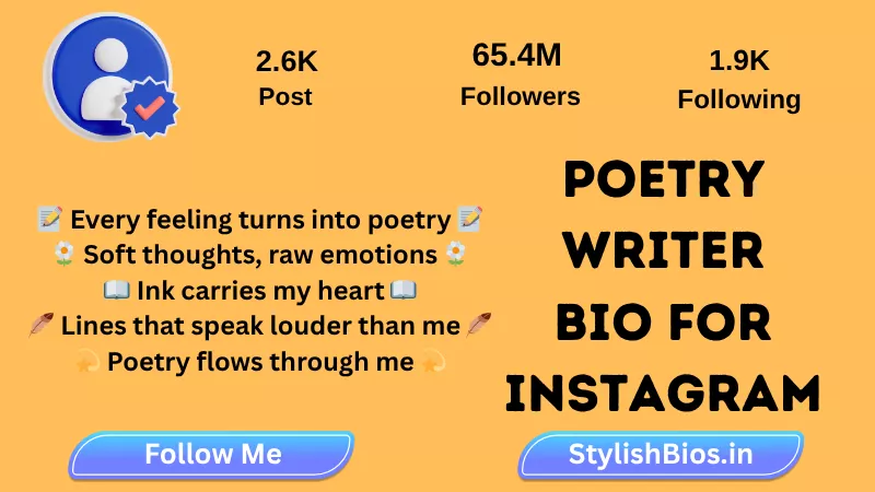 poetry writer bio for instagram