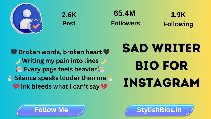 sad writer bio for instagram