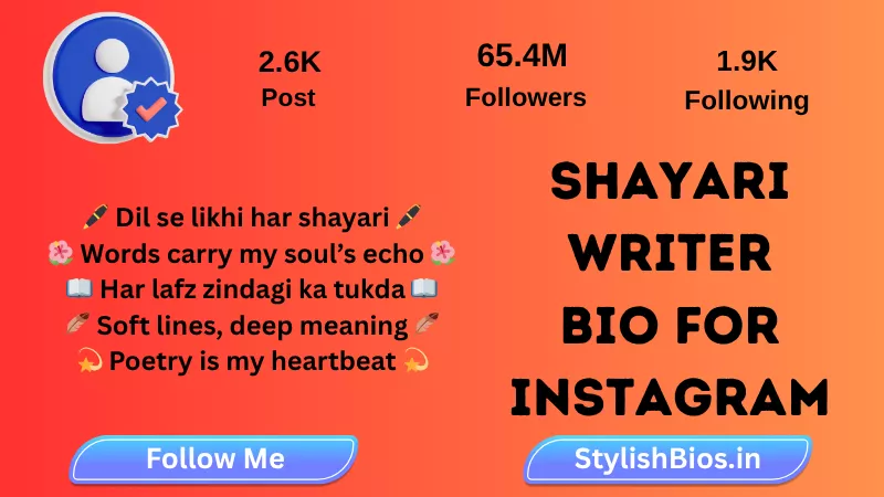 shayari writer bio for instagram