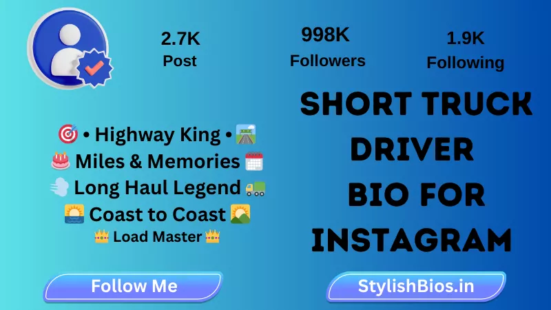short driver bio for instagram