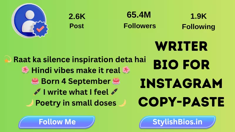 writer bio for instagram copy and paste