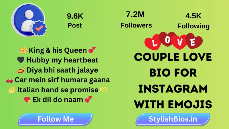 Best Couple Love Bio For Instagram with Emojis
