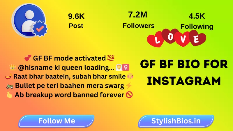 GF BF Bio For Instagram