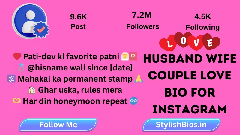 Husband Wife Couple Love Bio for Instagram