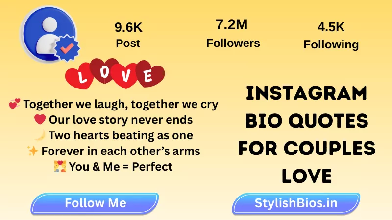 Instagram Bio Quotes for Couples Love