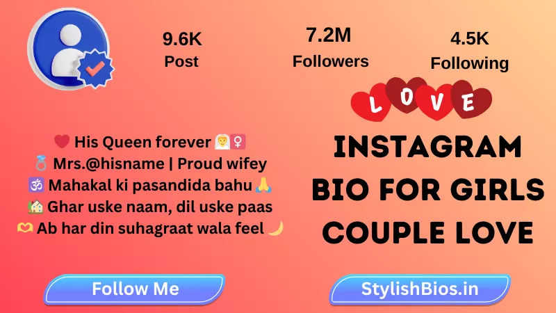 Instagram bio for girls couple love