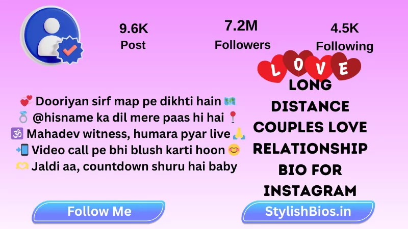 Long Distance Couples Love Relationship Bio For Instagram