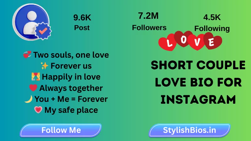 Short Couple Bio For Instagram