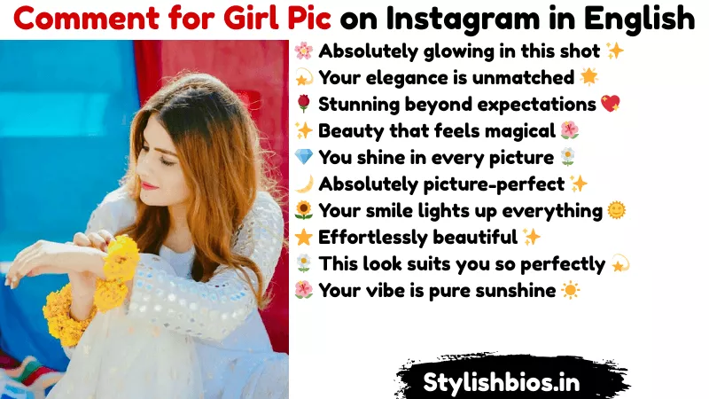 comment for girl pic on instagram in english