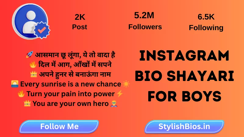 instagram bio shayari for boys