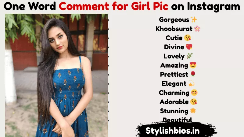 one word comment for girl pic on instagram
